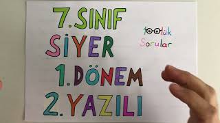 7 Sınıf Peygamberimizin Hayatı Siyer 1 Dönem 2 Yazılı [upl. by Alegnave]