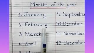 How to Learn Months Spelling II Months Name in English [upl. by Spiros401]