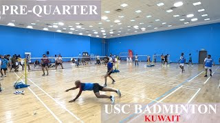 SUBINMOO VS BINOYFRANCIS USC BADMINTON KUWAIT PREQUARTER [upl. by Annaerda]