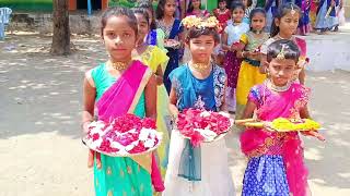 Bathukamma celebrations by V H S  3rd students [upl. by Atiniv]