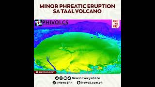 Minor phreatic eruption sa Taal Volcano naitala ng PHIVOLCS [upl. by Sorvats315]