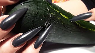 LONG SHARP NAILS SCRATCH ZUCCHINI ASMR HAND BELHICA GODDESS NAILS DESTROY [upl. by Gaston779]