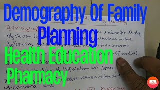 Demography and Family PlanningDemographic cycle in Health Education and community pharmacy [upl. by Dymoke]