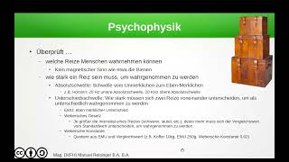 Psychologie  Wahrnehmung  Psychophysik [upl. by Ioab]