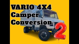 Mercedes Vario 4X4 Camper Conversion Part 2 [upl. by Kcor]