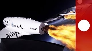 Stunning video Virgin Galactic SpaceShipTwo goes supersonic in test flight [upl. by Krein]