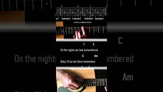 Dermot Kennedy  Outnumbered Accurate Guitar Tutorial TAB  Chords  Lyrics shorts [upl. by Wons]