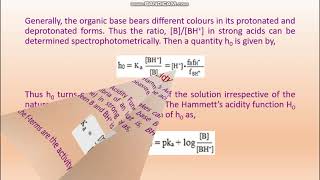 Acids and Bases Lecture 10 Hammetts Acidity Function [upl. by Llerred]