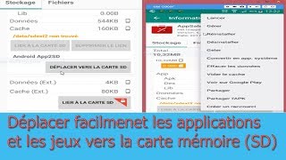 comment deplacer facilement les applications et jeux vers la carte SD carte memoire [upl. by Ruberta]