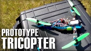 Prototype Mini Tricopter Test Flight  Test Pilot Thomas [upl. by Sayer]