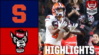 Syracuse Orange vs NC State Wolfpack  Full Game Highlights  ESPN College Football [upl. by Hplodnar360]