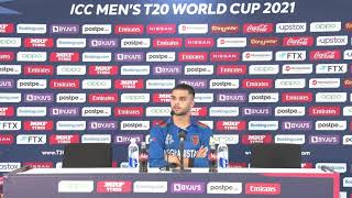 Naveen ul Haq speaks to the media after Afghanistan beat Scotland by 130 runs T20WorldCup [upl. by Island]