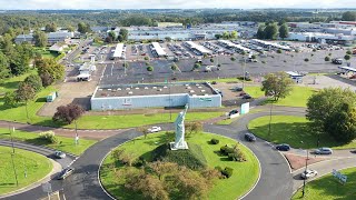 Chantier de rénovation du parking de Carrefour Barentin filmé en drone [upl. by Nyliret]