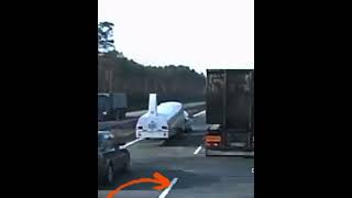 Inexperienced Car Driver Nearly Causes Truck to Veer Off Course [upl. by Tteraj332]