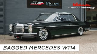 Classic Mercedes W114 280CE modified on Air Lift Performance  Car Audio amp Security [upl. by Idahs589]