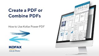 How to Create a PDF or Combine Multiple PDF Files in Kofax Power PDF [upl. by Still]