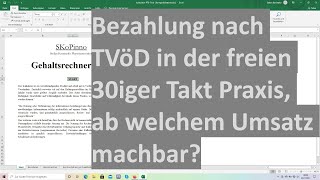 Bezahlung nach TVöD in der freien 30iger Takt Praxis ab welchem Umsatz machbar [upl. by Sitra]