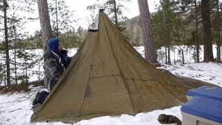 Winter trekking hot tent Part 13 [upl. by Roskes]