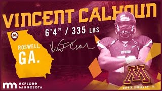 Vincent Calhoun Highlights amp Commentary 2016 Gopher Football Signing Day [upl. by Dorie]