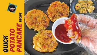 Potato Pancake Recipe  Aloo ka Cheela  Quick Easy Potato Pancake Tea Time Snack Recipe [upl. by Leontina]