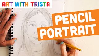 Pencil Portrait of a Face with Proportional Guidelines Drawing Tutorial  Art With Trista [upl. by Yggam21]