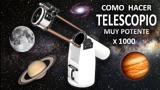 Como Hacer un Potente Telescopio Casero  Experimentar En Casa [upl. by Traci30]