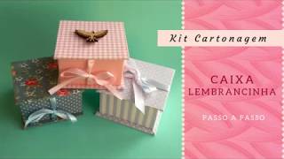 Caixa Lembrancinha  Kit Cartonagem [upl. by Ttreve766]