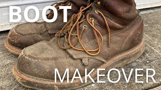 Thorogood Moc Toe Boot Restoration  Total Boot Makeover [upl. by Nodnart]