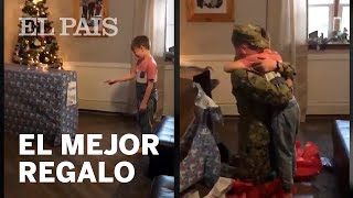 Un MILITAR VUELVE A CASA para sorprender a su HIJO por NAVIDAD [upl. by Amadis]