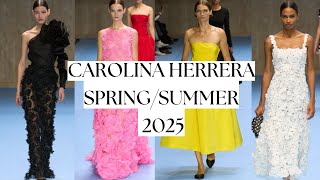 Carolina Herrera Coleccion PrimaveraVerano 2025  NYFW [upl. by Scutt]