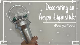 decorating my Aespa lightstick ✧ Prepping for Krazy Super Concert [upl. by Hermione]