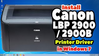 How to Download amp Install Canon LBP 2900  2900B Printer Driver by USB in Windows 7  Hindi [upl. by Leckie]