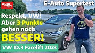 VW ID3 Facelift 2023 Respekt VW Aber das geht noch besser  EAuto Supertest mit Alex Bloch [upl. by Kahaleel]