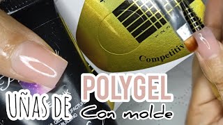 UÑAS DE POLYGEL CON MOLDE  POLYGEL ESCULPIDO  POLYGEL PASO A PASO  Como hacer uñas de Polygel [upl. by Ettereve]