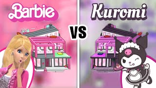 Toca life world  Barbie 🥺💖 vs Kuromi 🖤😈  cute toca boca house ideas [upl. by Gersham793]