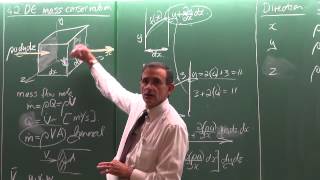 Lecture 17 2014 Continuity equation derivation [upl. by Nerret]