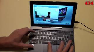 ASUS Transformer Book T100 First Look amp First Time Power Up  T100TAC1GR [upl. by Teraj]