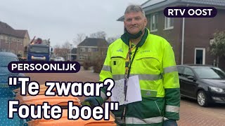 Vuilnisman Mark checkt afvalcontainers van binnen en buiten  RTV Oost [upl. by Nepsa]