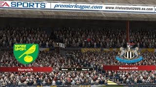 NORWICH VS NEWCASTLE 1 4 FA PREMIER LEAGUE  FIFA 2005 [upl. by Glimp923]