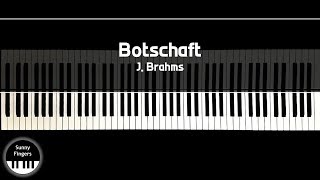 Botschaft Op 47 No 1  Johannes Brahms piano accompaniment  karaoke 피아노 반주  Sunny Fingers [upl. by Nunciata]