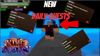 All new daily quests in king legacy update 4 7 [upl. by Atikihc]