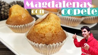 MAGDALENAS con COPETE😍😋 MUY ESPONJOSAS Receta fácil y casera Receta  341 [upl. by Ardnusal]