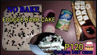 No Bake Cake Fudgee bar cake 120 pesos my cake kana [upl. by Etnoel668]