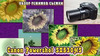 Canon Powershot SX530HS Обзор режимов фото и видео [upl. by Katleen]