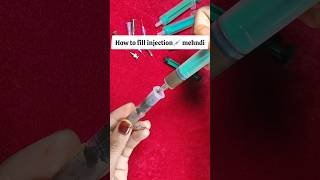 How to make Injection💉Syringe Mehndi Cone injection heena cone mehndi injectionmehndi [upl. by Lalittah]