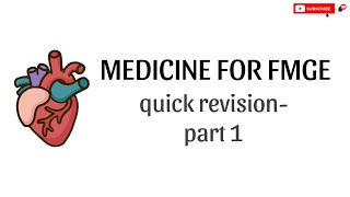 Medicine quick revision for fmge part 1 fmge growmed [upl. by Seely]