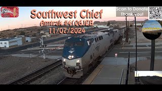 Amtrak 4 06 Southwest Chief 1360 x 7  11072024 [upl. by Lat]