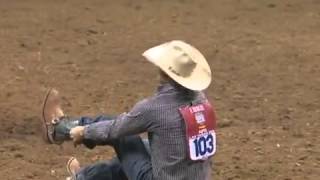 Highlights of 09 NFR Steer Wrestling [upl. by Meean]