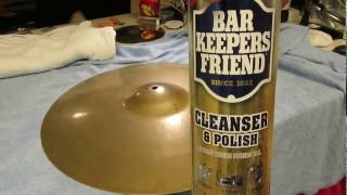 Bar Keepers Friend for cleaning brilliant cymbals [upl. by Prader]