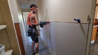 How to Fix Drywall Wall Sheets After House Floods [upl. by Franz]